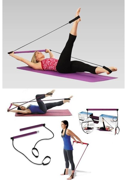 Taşınabilir Egzersiz Çubuğu Pilates Barı Spor Aleti 92 cm