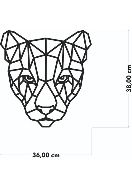 Jaguar-Kaplan-Çita Dekoratif Tablo-Duvar Dekoru 38X36