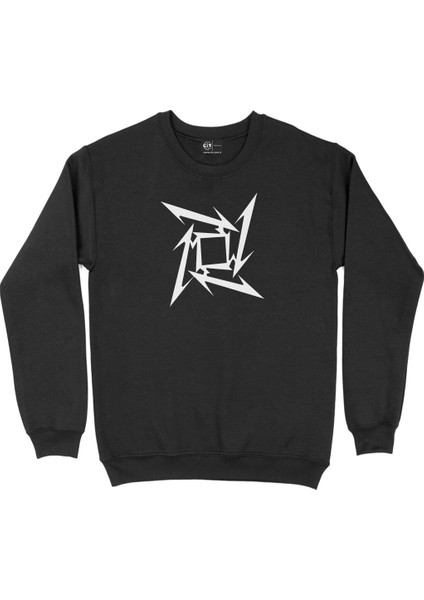 Metallica Ninja Star Siyah Sweatshirt