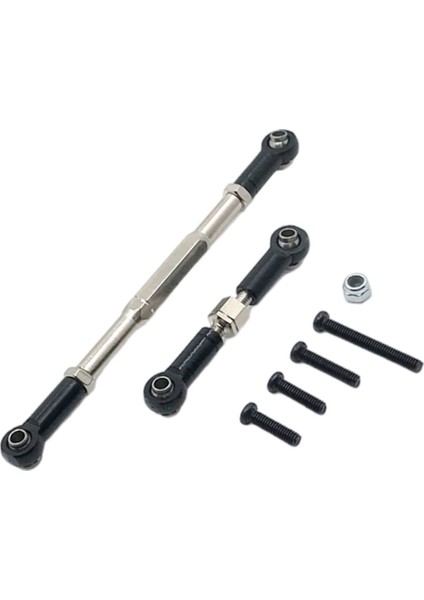Metal Direksiyon Çekme Çubuk Servo Link Kravat Sonu D90 D91 1/12 Kamyon Araba Parçaları Siyah (Yurt Dışından)