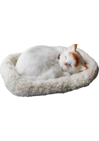 Uyuyan Kedi Peluş Aksesuar - Beyaz (Yurt Dışından)