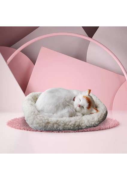 Uyuyan Kedi Peluş Aksesuar - Beyaz (Yurt Dışından) indirimleri