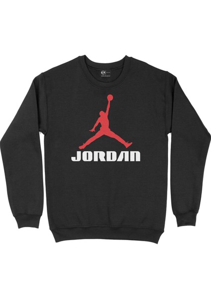 Kırmızı Jordan Air Siyah Sweatshirt