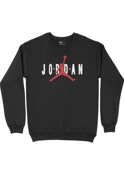 Air Jordan Tasarımlı Siyah Sweatshirt