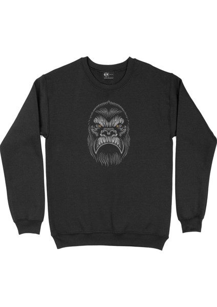 Kızgın Maymun Siyah Sweatshirt