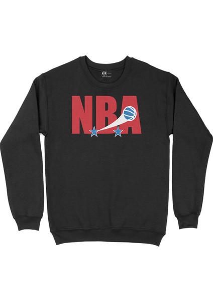 Nba Klasik Logo Siyah Sweatshirt