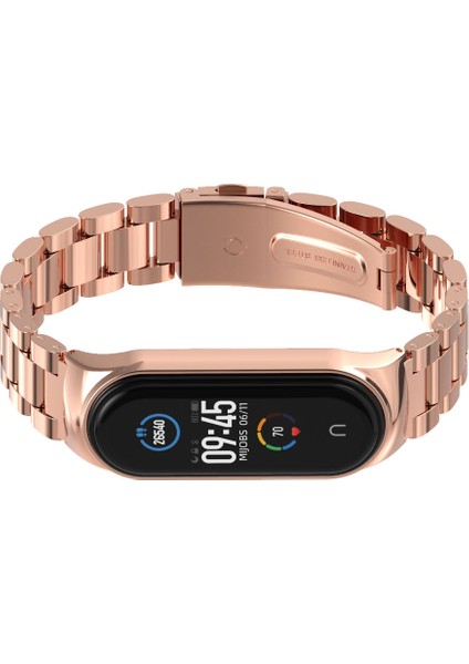 Metal Üç Boncuk Paslanmaz Çelik Kordonlu Xiaomi Mi Band İçin 6/5/4/3 (Yurt Dışından) modelleri
