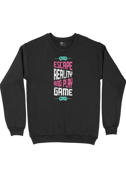 Enjoy Wild Adventures Siyah Sweatshirt