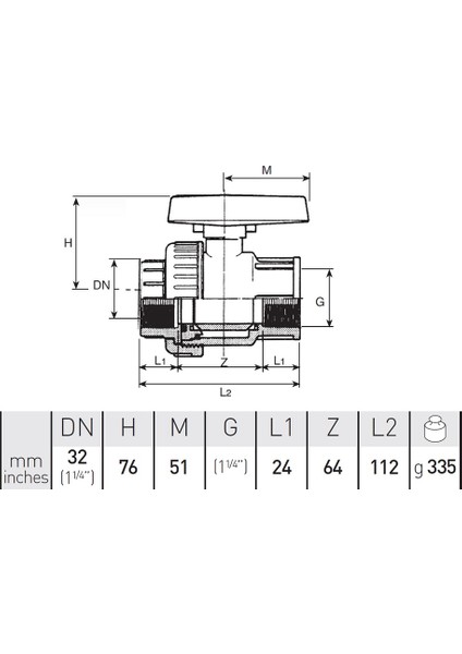 Pvc Vana, 1.1/4" 32MM