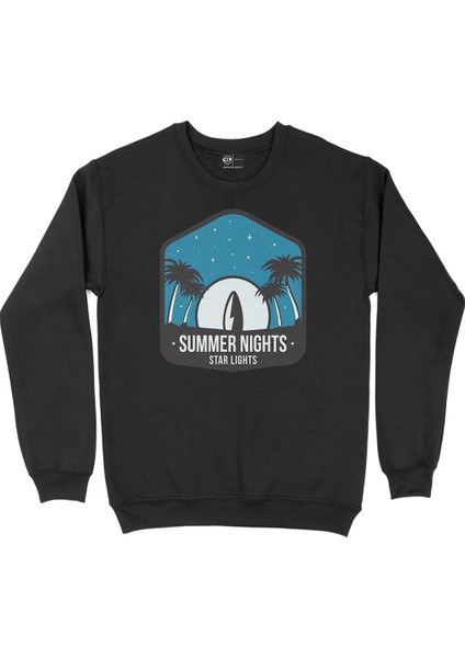 Summer Nights Siyah Sweatshirt