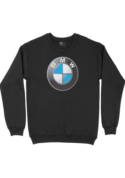Bmw Logolu Siyah Sweatshirt