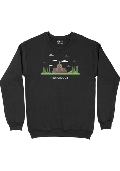Borobudur Siyah Sweatshirt