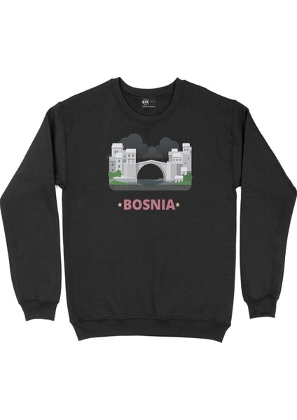 Bosna Hersek Siyah Sweatshirt