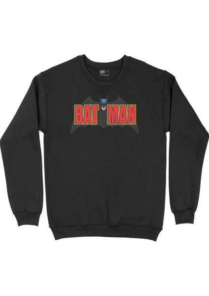 Batman Logolu Siyah Sweatshirt
