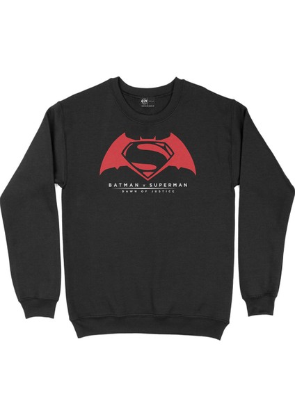 Batman & Superman Siyah Sweatshirt