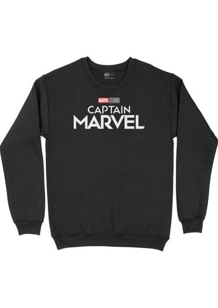 Captain Marvel Studios Siyah Sweatshirt
