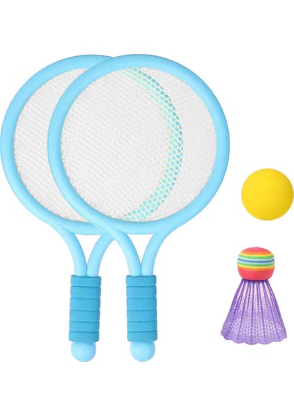 Çocuklar Badminton ve Tenis Oyunu Kolay ile Set Renkli Raketler, Plaj Bahçesi Açık Spor Oyun Oyun Oyuncaklar Hediyeler - Mavi  (Yurt Dışından)