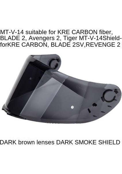 Yarış Motosiklet Motosiklet Kask Visor Anti-Sis Tam Yüz Kask Lens Mt-V-14 Targo Için - Derin Çay (Yurt Dışından)
