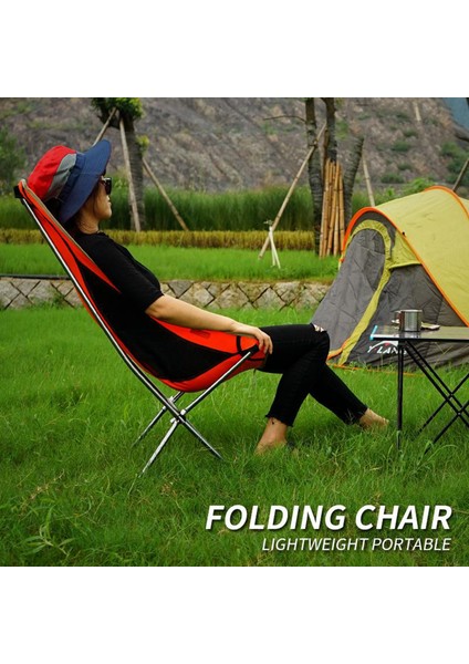 Taşınabilir Katlanabilir Kamp Plaj Güneş Sandalye Sırt Çantası Veranda Şezlong -, 44X37X102 cm Turuncu (Yurt Dışından) modelleri