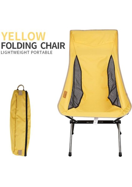 Taşınabilir Katlanabilir Kamp Plaj Güneş Sandalye Sırt Çantası Veranda Şezlong -, 44X37X102CM Sarı (Yurt Dışından)