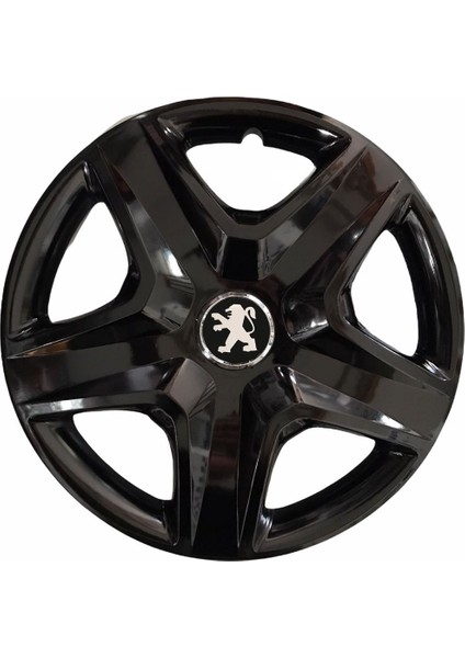 Peugeot 305 14'' Inç Gri - Siyah 4'lü Set Jant Kapağı Çelik Jant Görünümlü