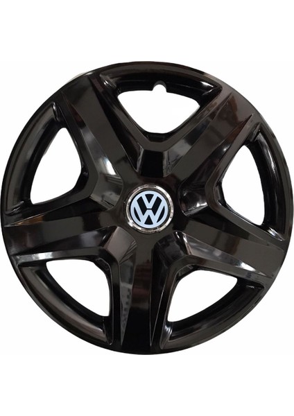 Volkswagen Jetta 16'' Inç Piano Black 4'lü Set Jant Kapağı Çelik Jant Görünümlü