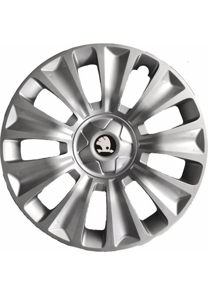 Skoda 15'' Inç Gri 4lü Set Jant Kapağı Çelik Jant Görünümlü