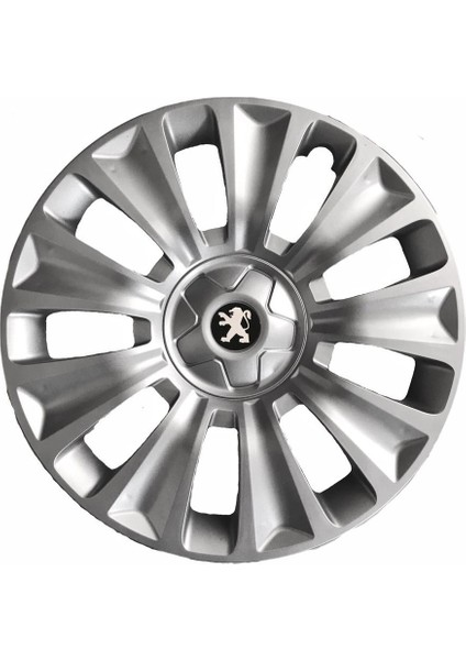 Peugeot 207 15'' Inç Gri 4'lü Set Jant Kapağı Çelik Jant Görünümlü