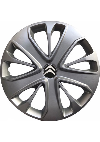 Citroen Ax 15'' Inç Gri 4'lü Set Jant Kapağı Çelik Jant Görünümlü