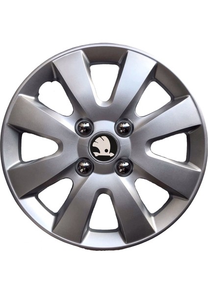 Skoda Favorit 14'' Inç Gri 4'lü Set Jant Kapağı Çelik Jant Görünümlü