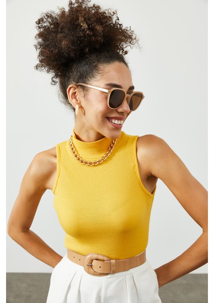 Sarı Yarım Balıkçı Boğaz Bluz 2KXK2-45448-10 fırsatları