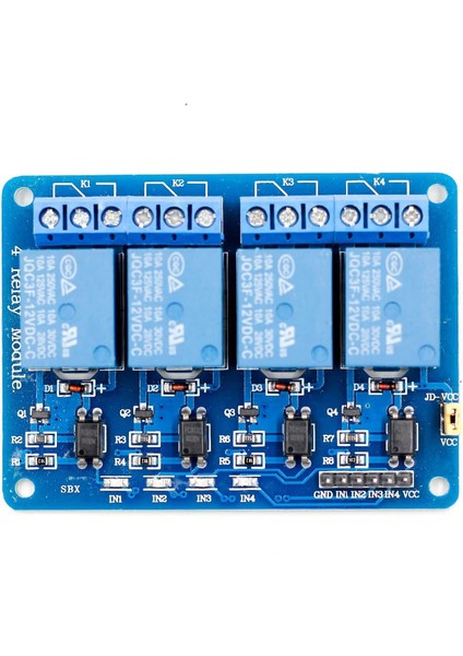 4 Kanal 12V Röle Modül -- Ac 250V 10A -- Optokuplör Izolasyon indirimleri