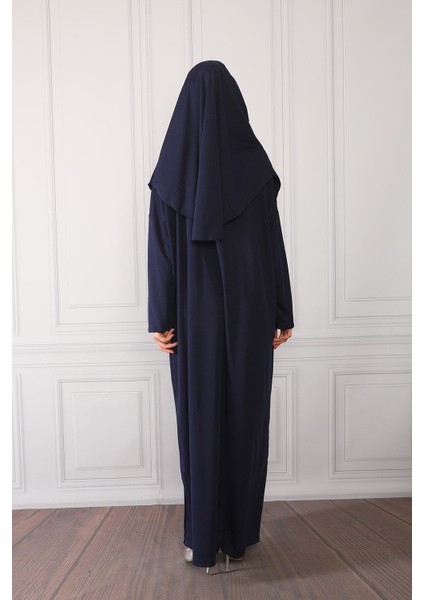 Pratik Tek Parça Namaz Elbisesi Lacivert modelleri