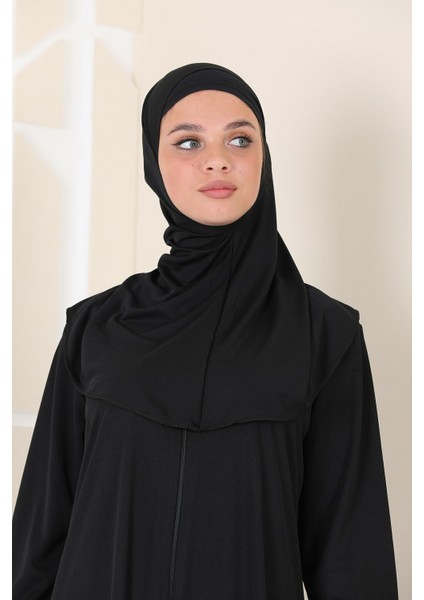 Pratik Fermuarlı Namaz Elbisesi Siyah fiyatları