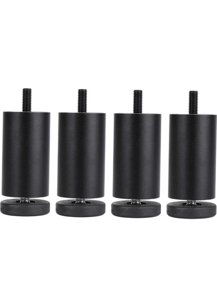 4x Alüminyum Masa Dolabı Tv Standı Bacak Siyah 10 cm (Yurt Dışından)