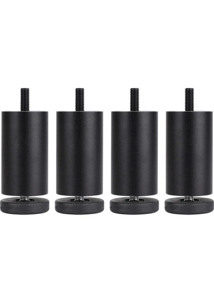4x Alüminyum Masa Dolabı Tv Standı Bacak Siyah 10 cm (Yurt Dışından)