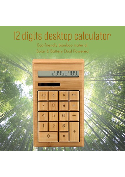 Çevre Dostu Bambu Elektronik Hesap Makinesi Sayaç Standart (Yurt Dışından)