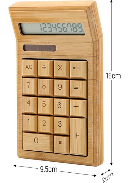 Çevre Dostu Bambu Elektronik Hesap Makinesi Sayaç Standart (Yurt Dışından)