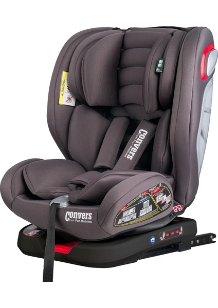 Convers&Dafiti Airmax 0-36 kg 360 ° Dönebilen Isofix'li Oto Koltuğu Siyah Kasa