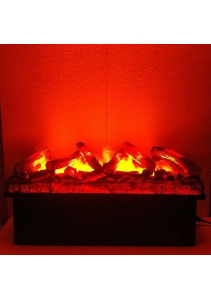 Sanat Şömine- 3D Elektrikli Şömine 80 cm - Siyah