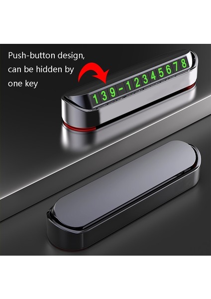 3 Adet JK-297 Gizli Park Numarası Kart Nightlight Button, Stil: Nötr-Siyah (Yurt Dışından)