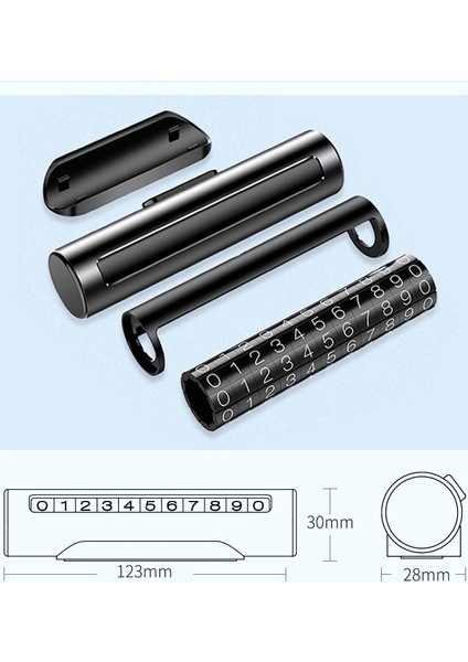 Araba Metal Rulo Yaratıcı Geçici Park Kartı Otopark Numarası Kartı-Gümüş (Yurt Dışından) indirimleri