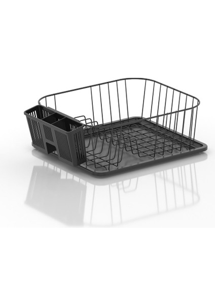 Tek Katlı Bulaşıklık Tabaklık Mat Siyah KB084