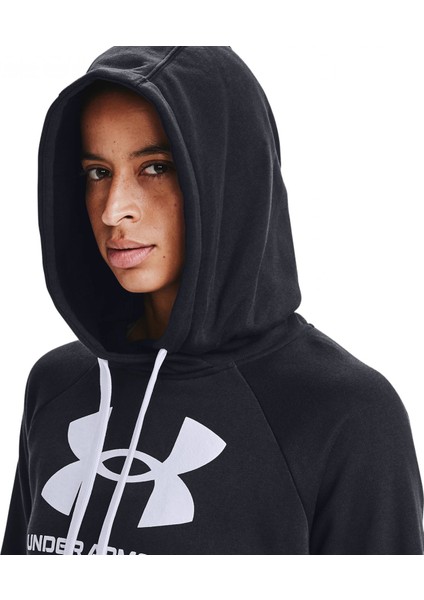 Kadın UA Rival Fleece Logo Kapüşonlu Üst 1356318-001 indirimleri