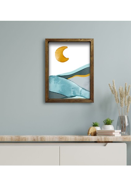 Gift Otel Odası Konseptli Doğal Masif Ahşap Çerçeveli Tablo 45X65CM-36 modelleri