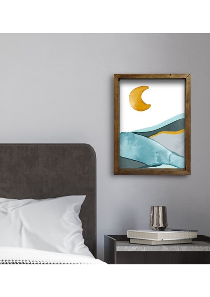 Gift Otel Odası Konseptli Doğal Masif Ahşap Çerçeveli Tablo 45X65CM-36 fırsatları