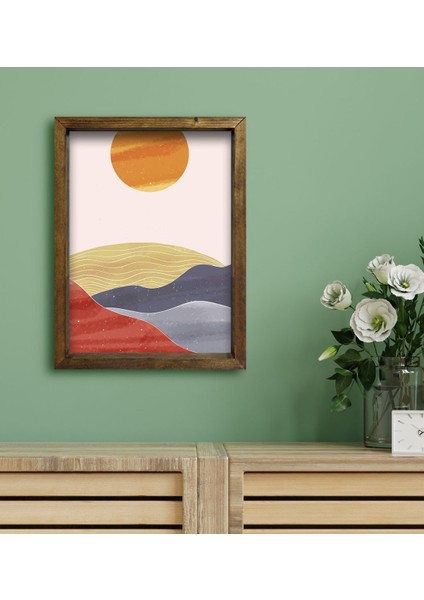 Gift Otel Odası Konseptli Doğal Masif Ahşap Çerçeveli Tablo 45X65CM-103 fiyatları