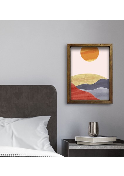 Gift Otel Odası Konseptli Doğal Masif Ahşap Çerçeveli Tablo 45X65CM-103 fırsatları