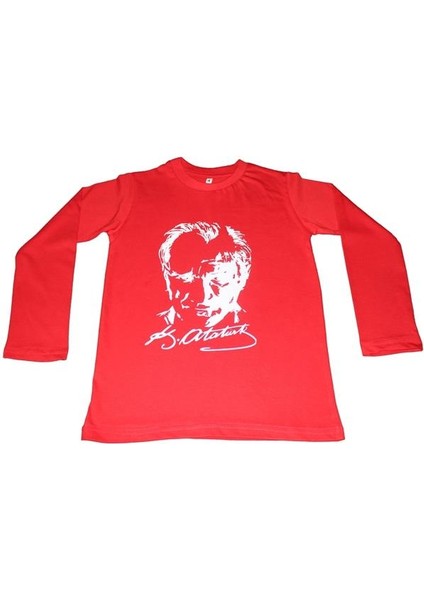 Atatürk Baskılı Tişört Uzun Kollu