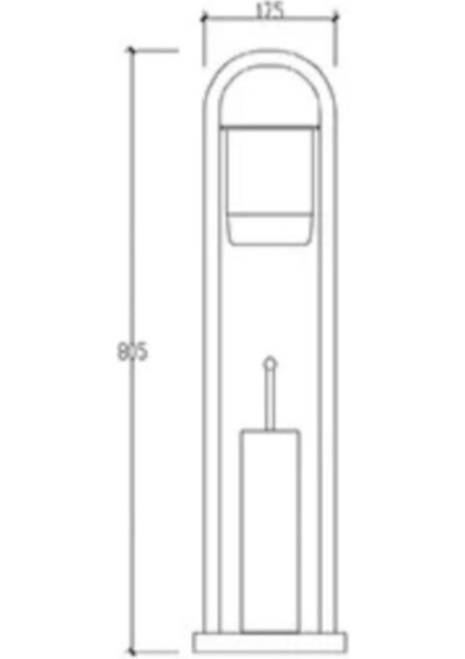 Ayaklı Wc Fırçalık ( Asla Paslanmaz Tse )
